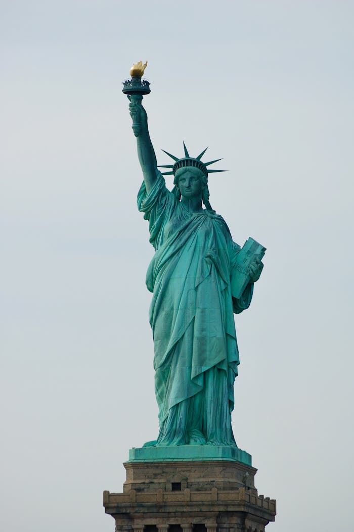 Iconic Statue of Liberty in New York City symbolizing freedom and democracy.